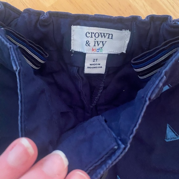 Crown & Ivy Kids Shorts Set - Navy, Teal, Light Blue, Red - Picture 2 of 2